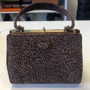 Judith Leiber suede handbag